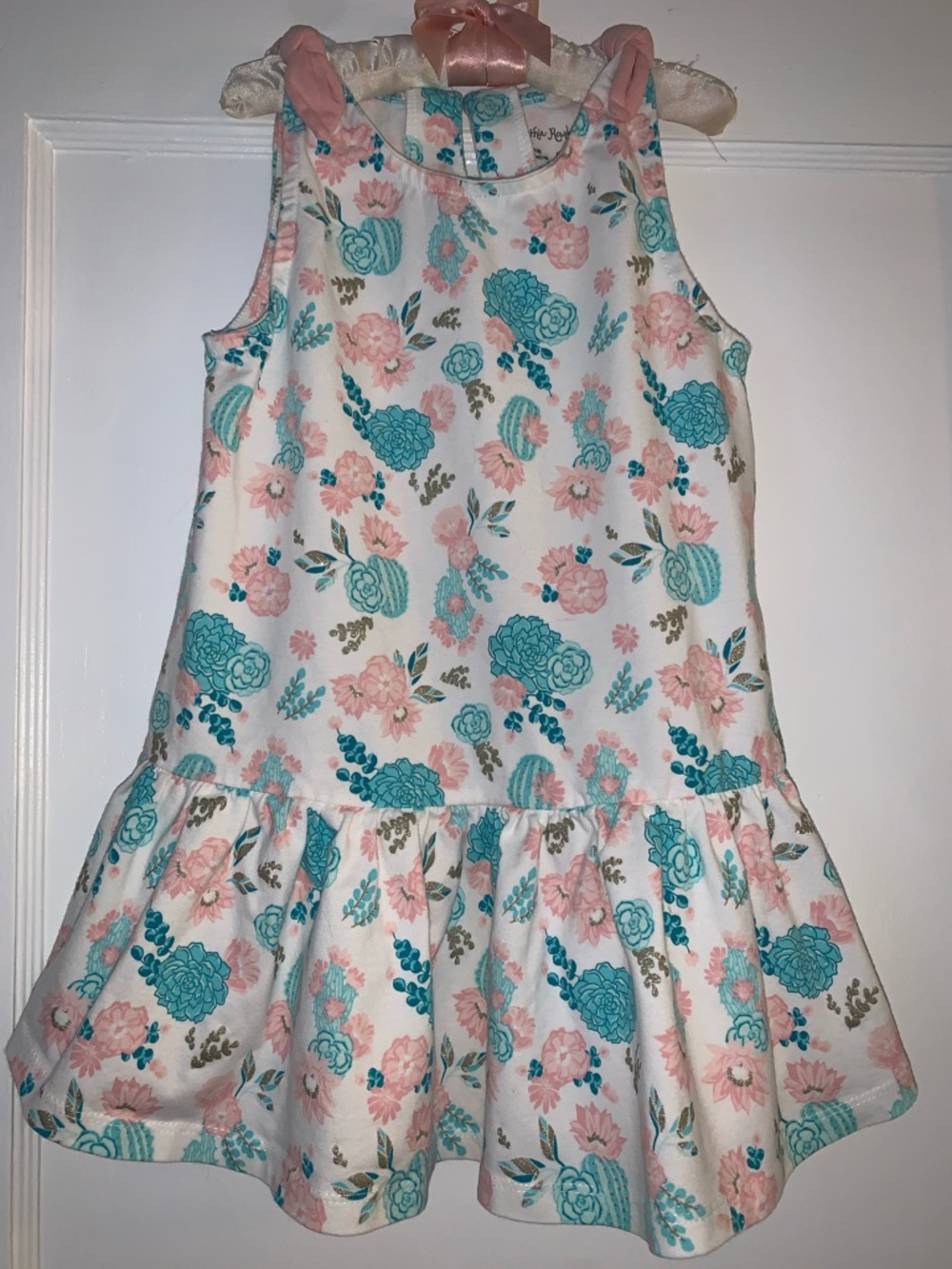 Cynthia Rowley Cactus Floral Peplum Top 7/8 Sleeveless Tunic